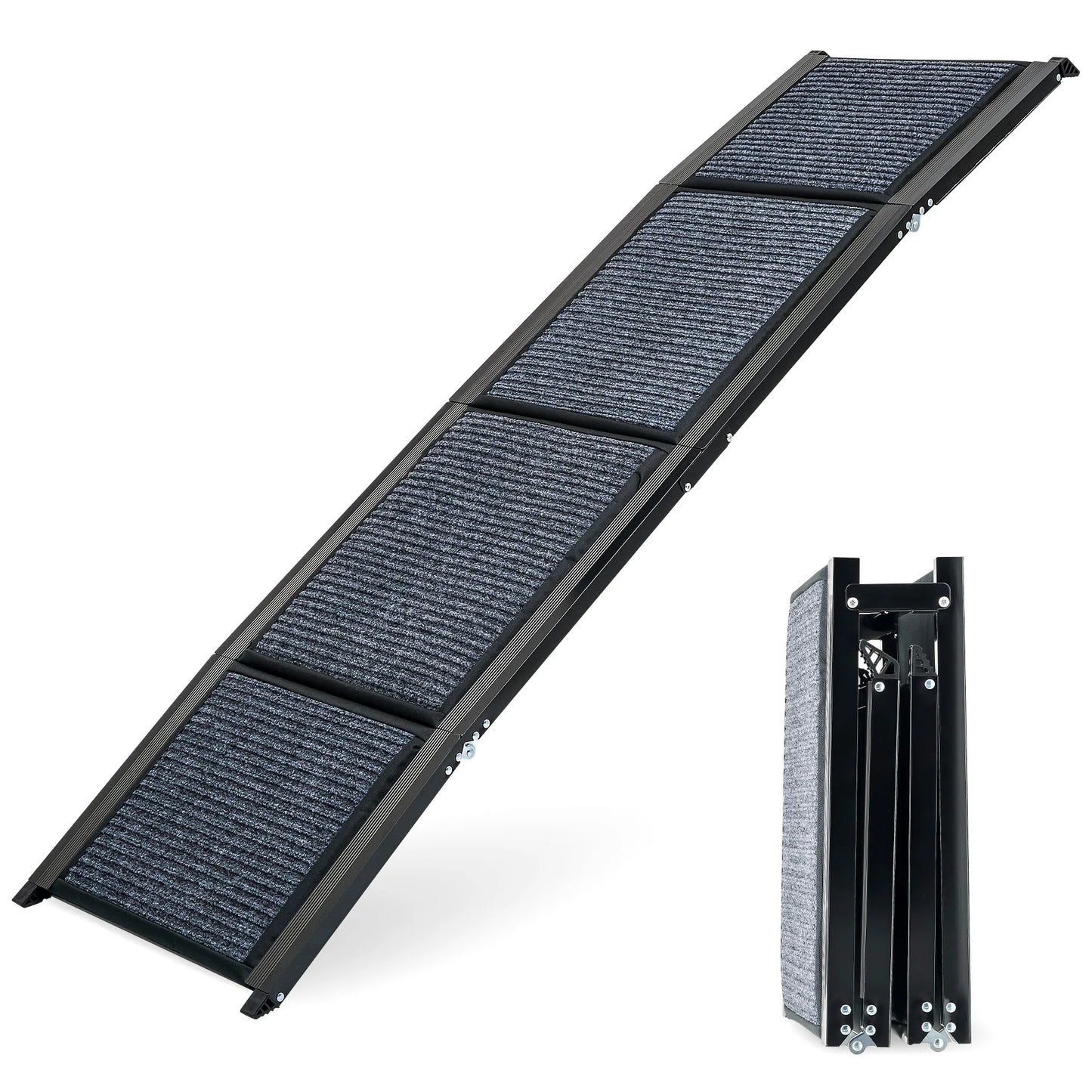 Dog Ramp for Car, 63" Folding Pet Ramp for Large Dogs up to 200 lb, 17" Wide Car Ramp for Dog, Portable Pet Stair Ramp with Nons
