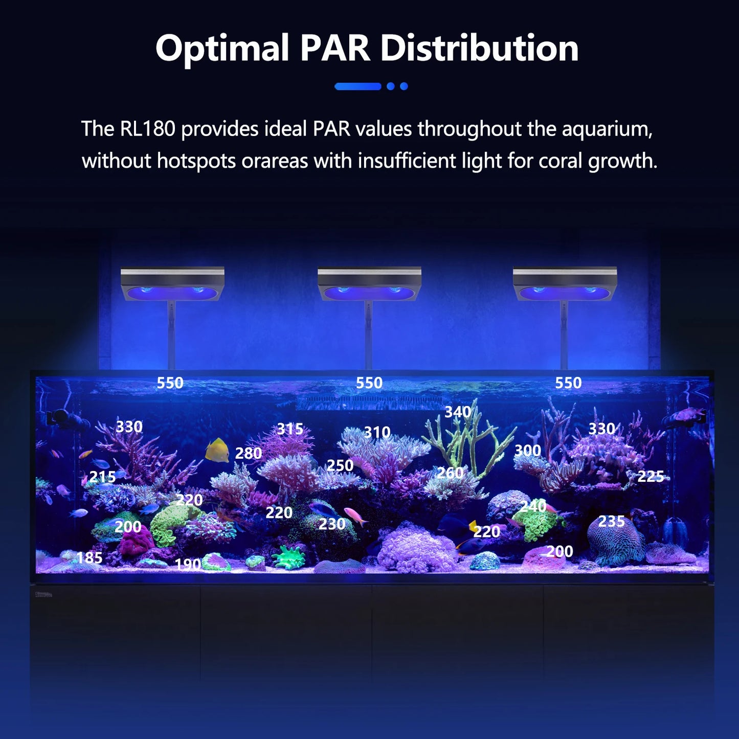 PopBloom RL90 RL180 WiFi Aquarium Light Full Spectrum LED