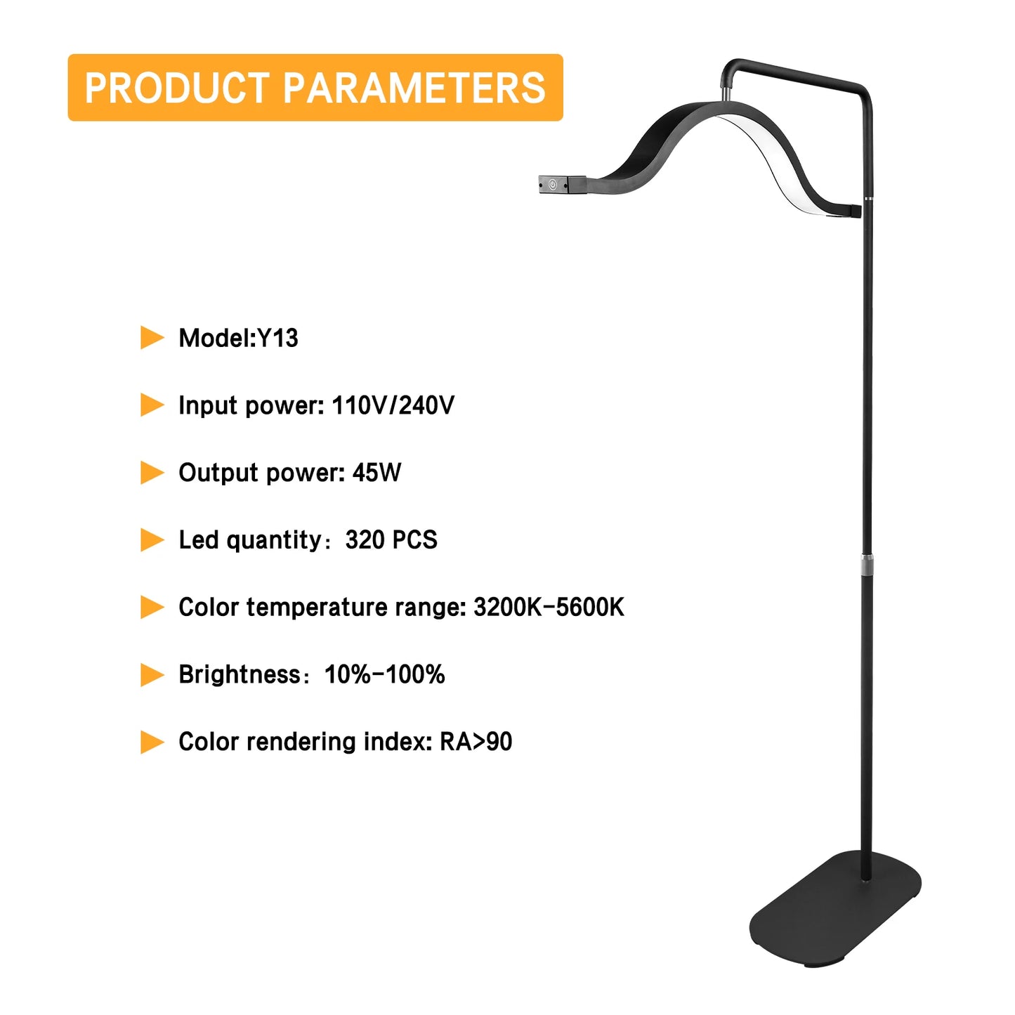 Fosoto Half Moon LED Video Light For Tattoo Eyelash Fill