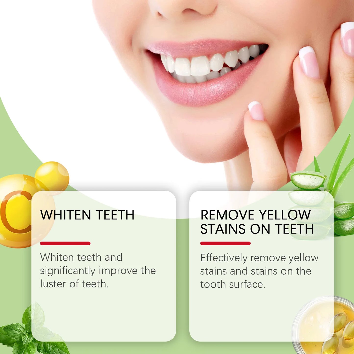 Oralhoe Aloe Vera Herbal Toothpaste Deep Clean Bad Breath