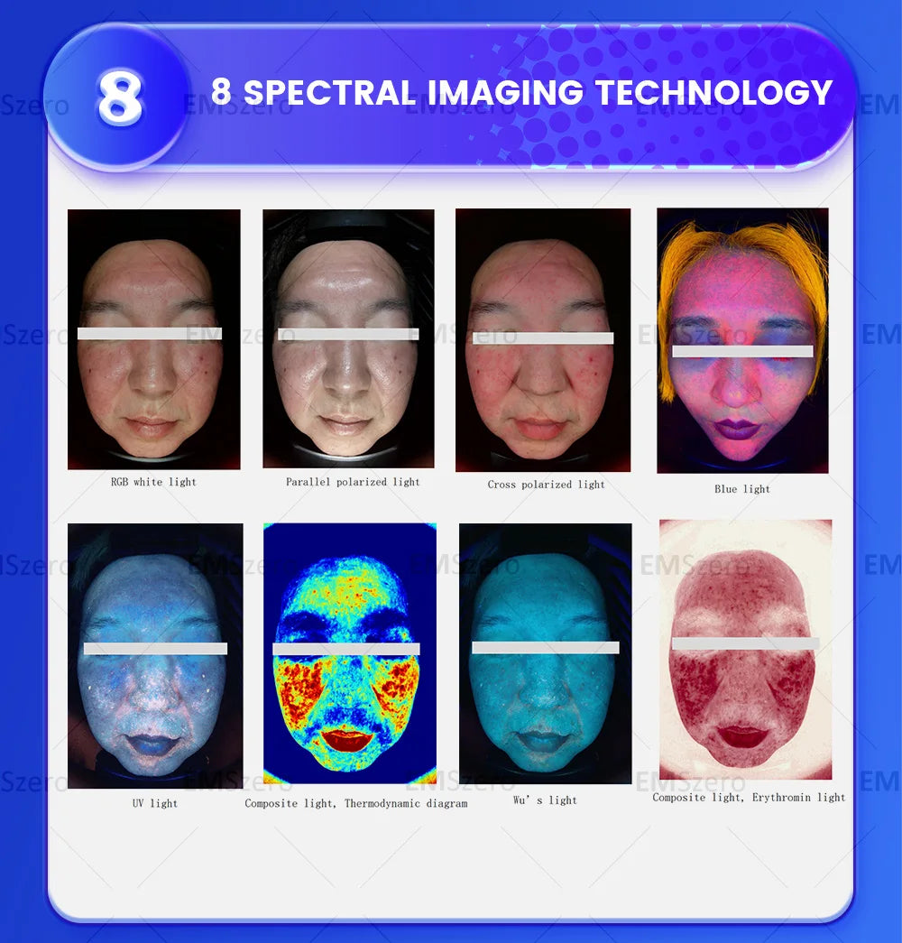 AISIA Q1 3D AI Facial Skin Analyzer Detection Skin Problem Diagnosis 8 Spectrum Professional Analysis Beauty Salon Equipment