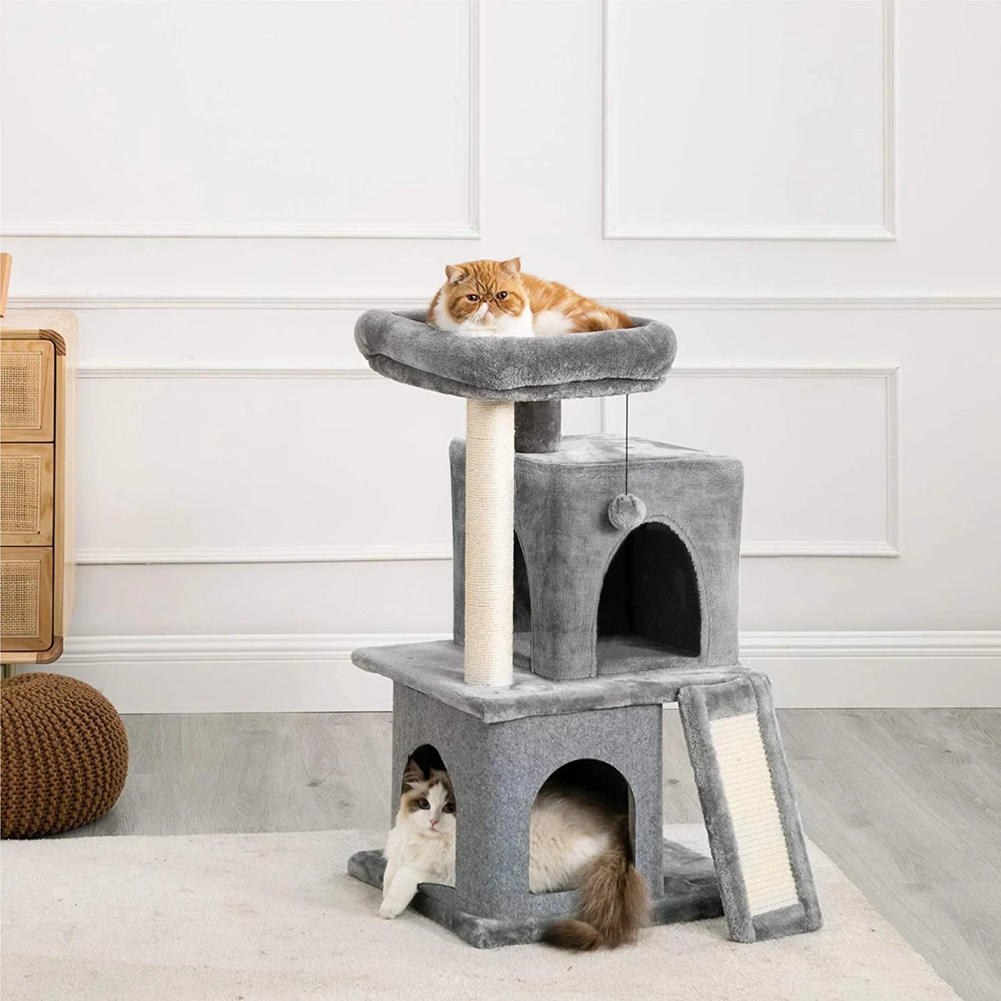 Unique Design Cat Scratcher Cat Toys Domestic Delivery Cat Climbing Frame Pet Supplies 2 Colors Kitten Play Toys Small Cat House