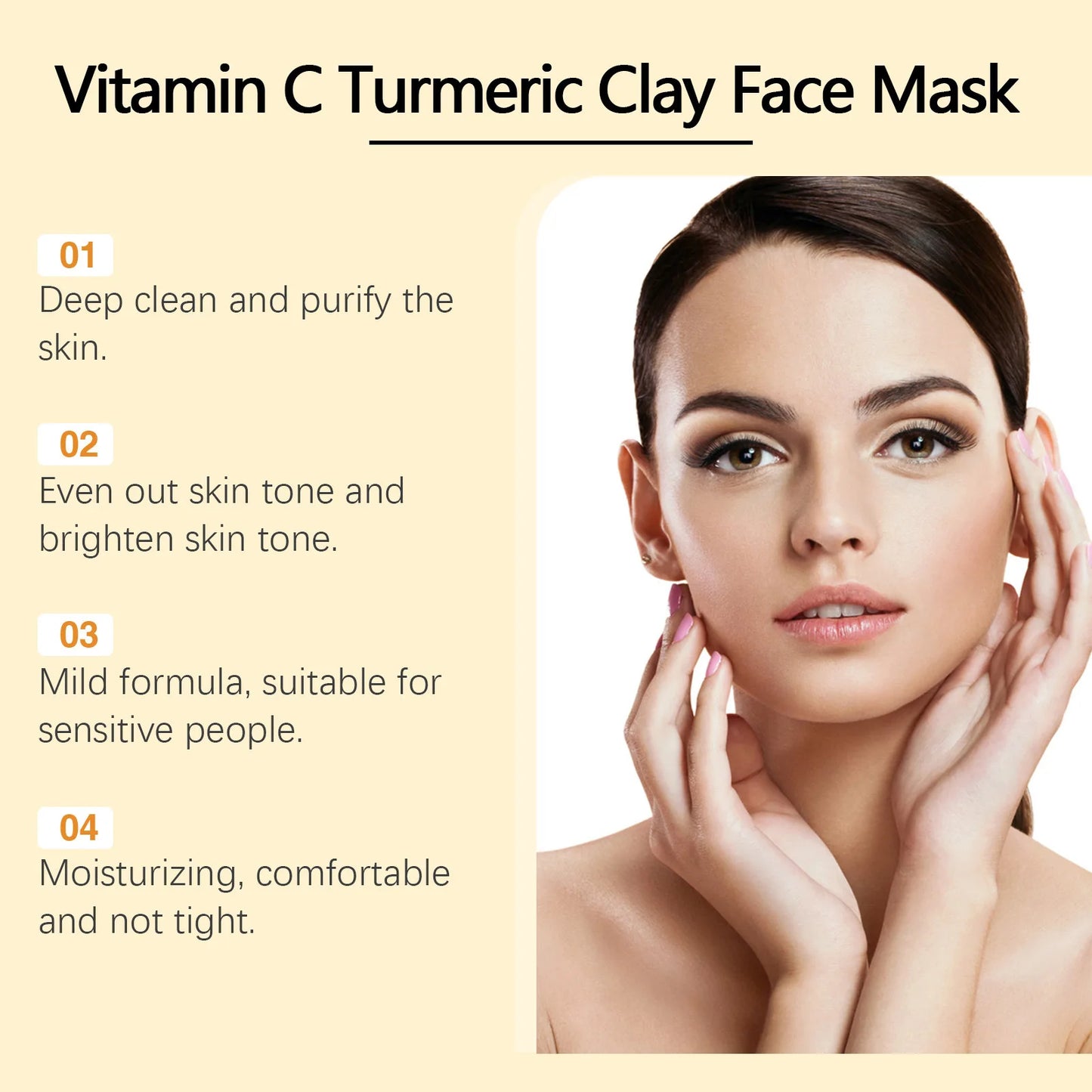 Ouhoe Vitamin C Exfoliating Clay Mask Turmeric for Pores