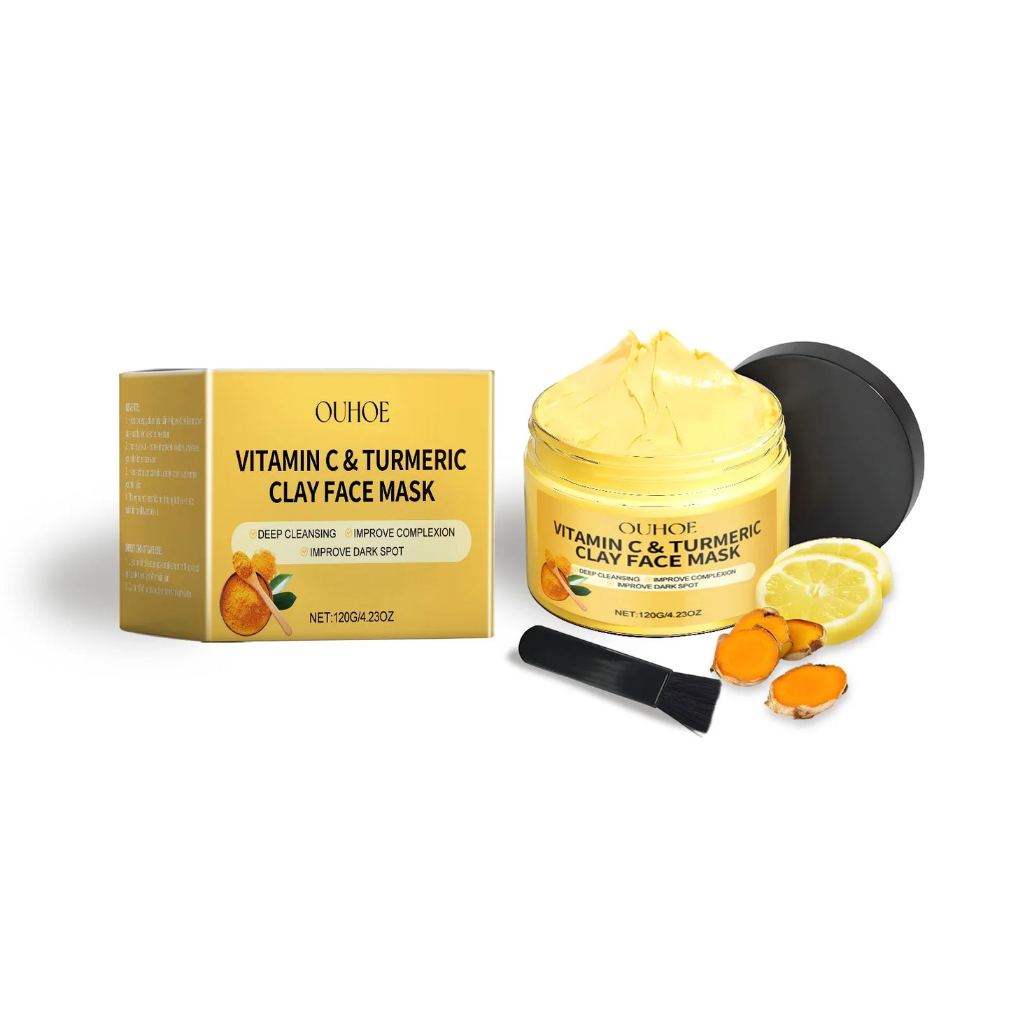 Ouhoe Vitamin C Exfoliating Clay Mask Turmeric for Pores