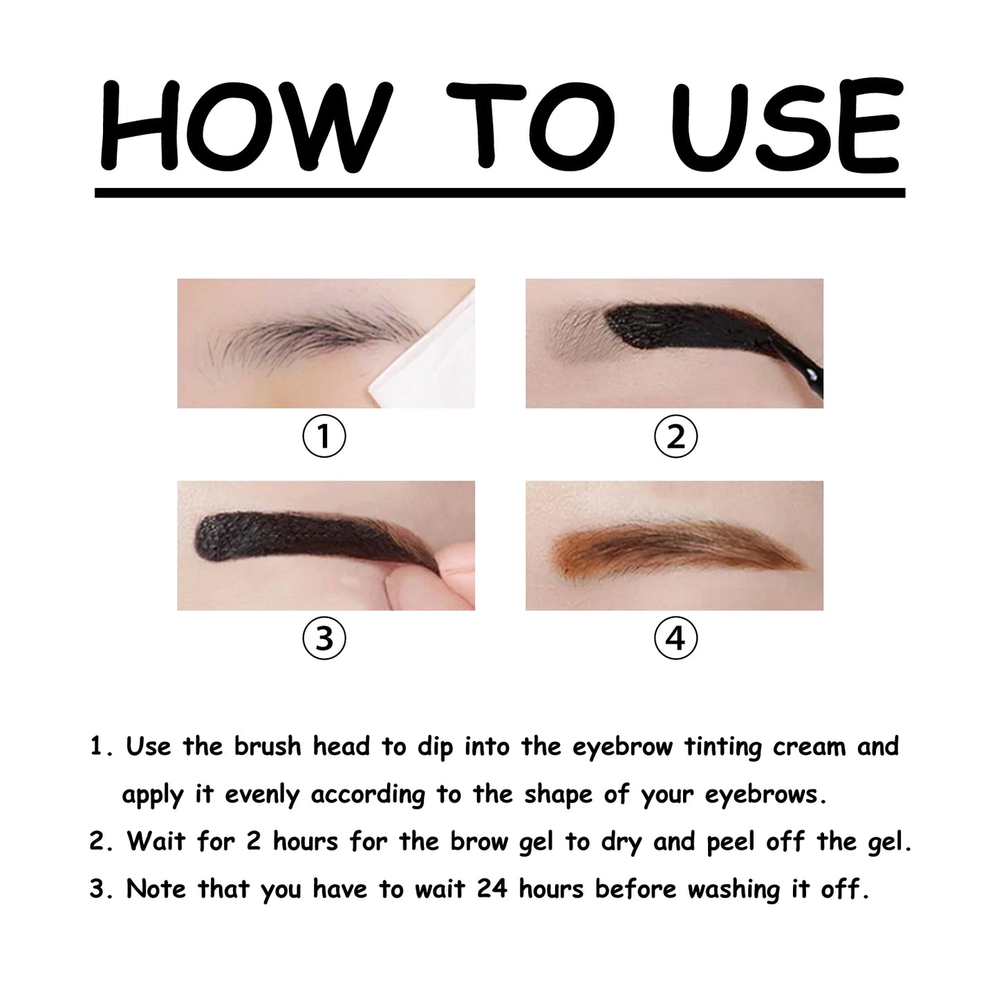 Eelhoe Eyebrow Gel Tint Peel Off Dye Long Lasting Waterproof