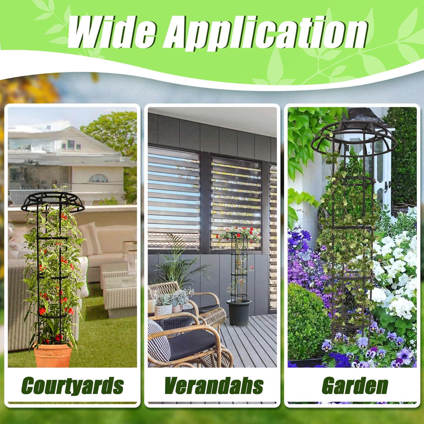 41 Inch Mushroom Top Garden Trellis For Climbing Plants