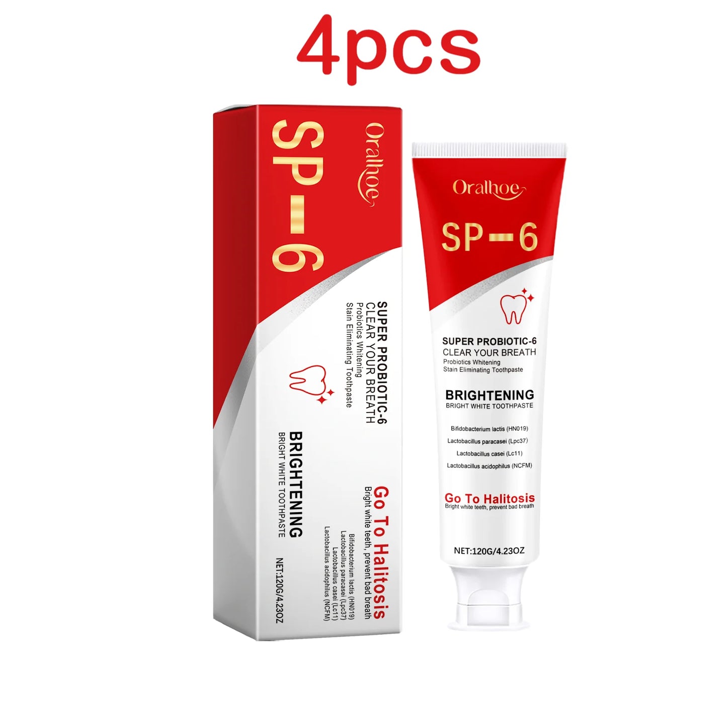Oralhoe Probiotic Toothpaste 120g Whitening Remove Plaque