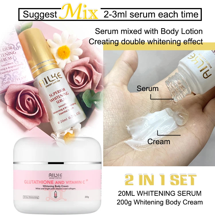 Ailke Whitening Lotion Glutathione Vitamin C Facial Set