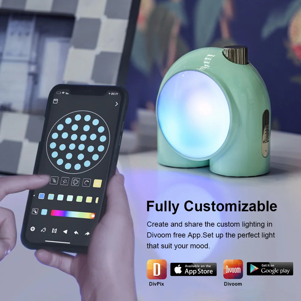 Divoom Planet 9 Mood Lamp With Programmable RGB LED Effects