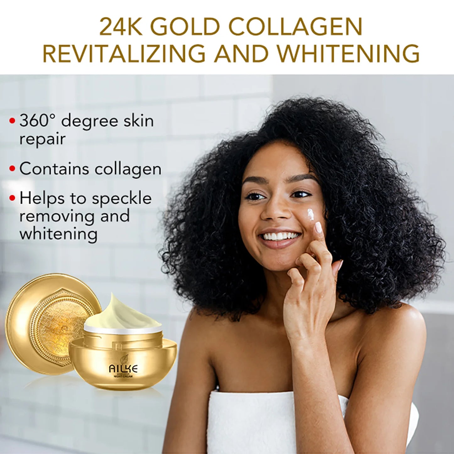 AILKE Whitening Dark Spots Cream With Collagen For Wrinkles
