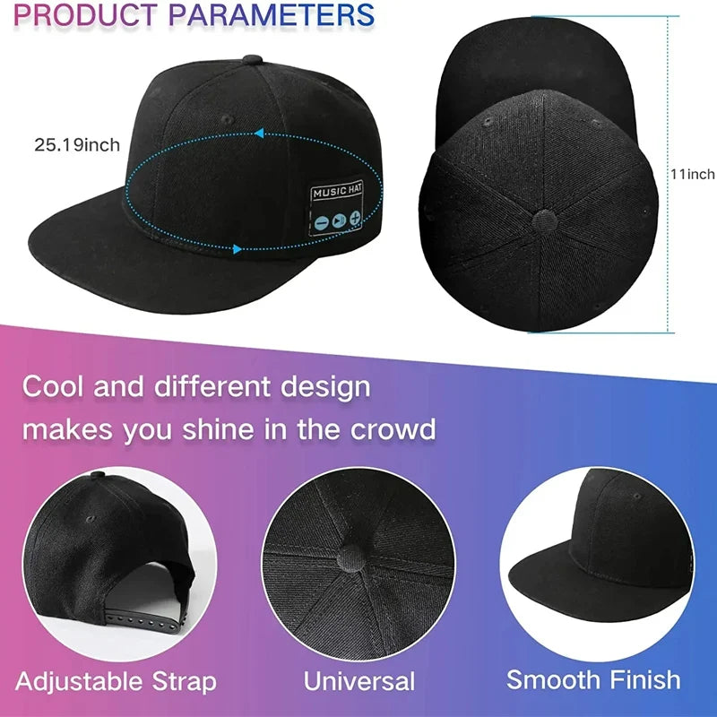 Fashion Bluetooth 5.0 Headphones Headset Baseball Cap Wireless Summer Hats With Stereo Earphone Mic Outdoor Hands-free Earbuds