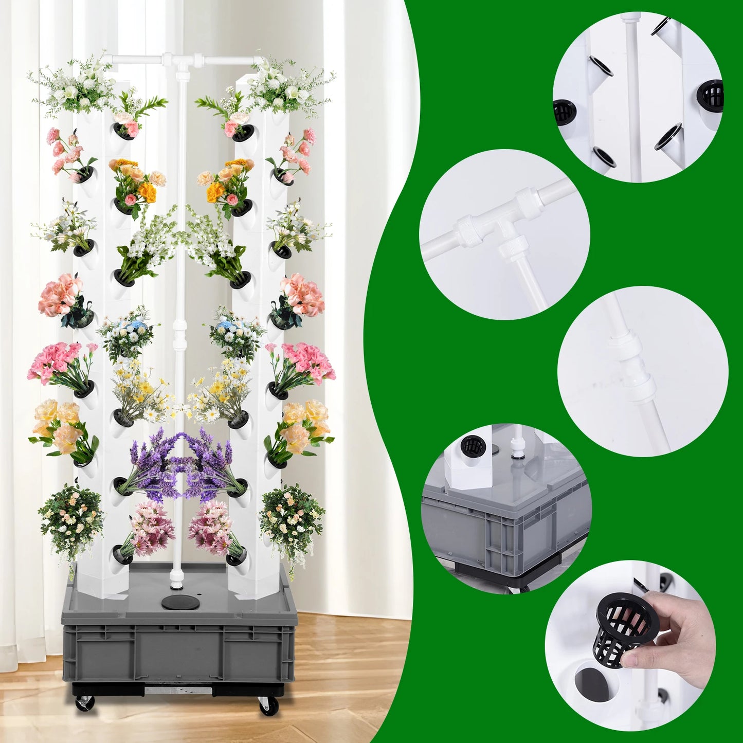 Tower Garden Hydroponic Growing System for Leafy Vegetables
