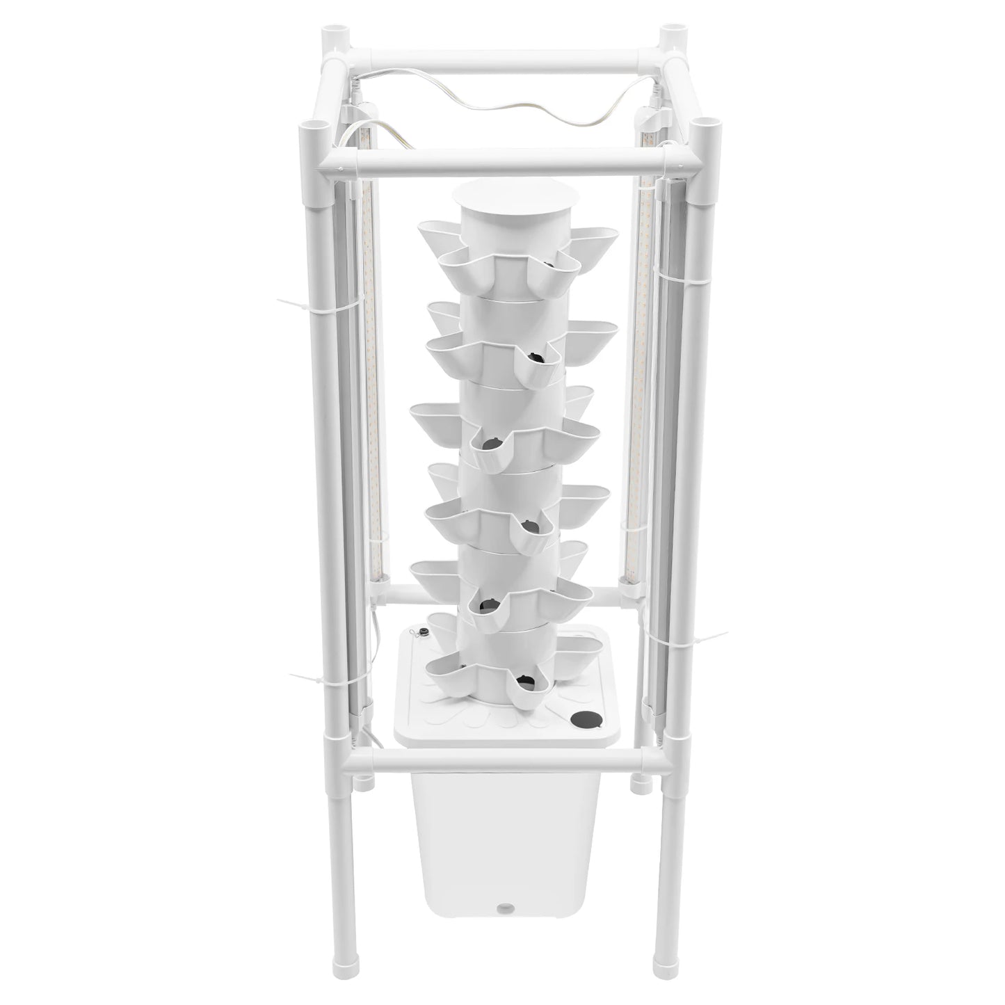 30-Holes Hydroponic Garden Vertical Tower with Growing Light |Growing System Vegetable Planter for Balcony Garden Greenhouse