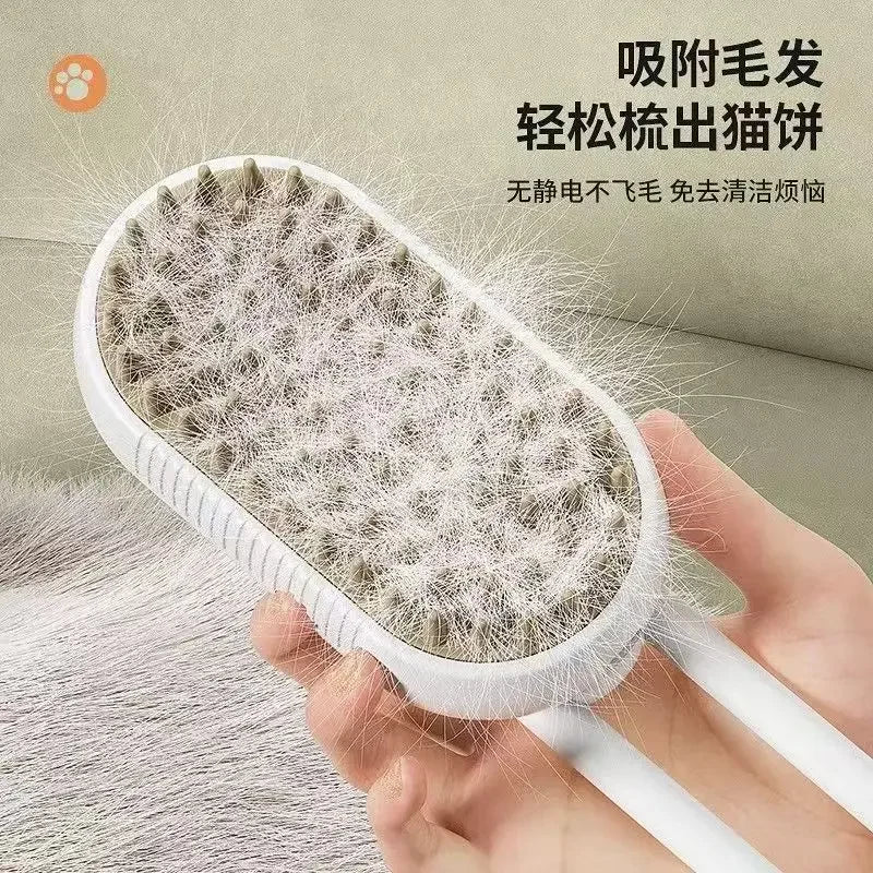 Dogs And Cats Comb Self Cleaning Pet Hair Remover Brush Dematting Grooming Tool With Built In Mist Humidifier