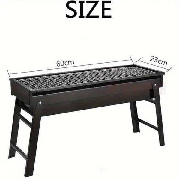 1PC, portable barbecue grill, folding barbecue grill, outdoor camping, hiking, picnic trip