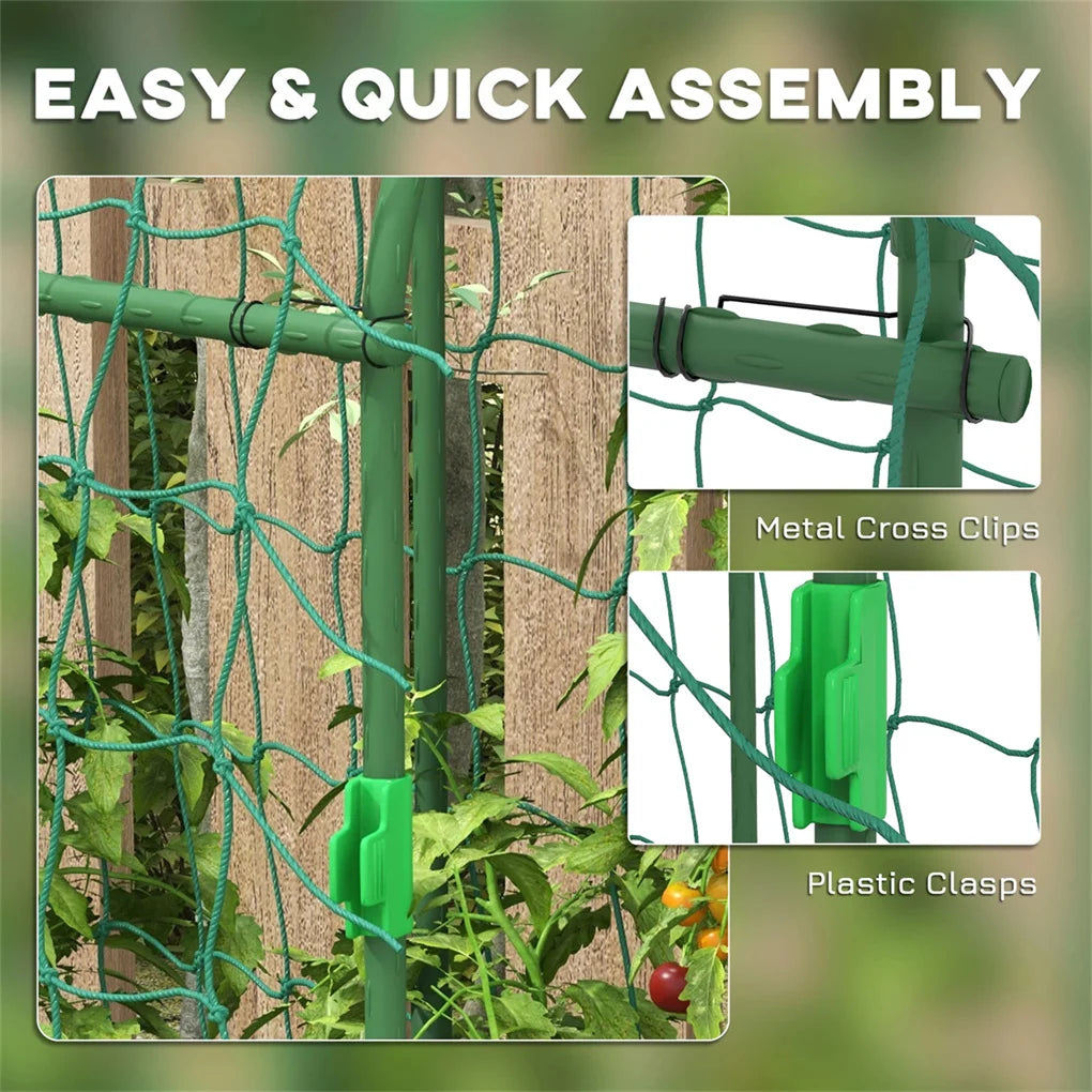 Outdoor Metal Garden Trellis Arch With Climbing Net 17 Inch