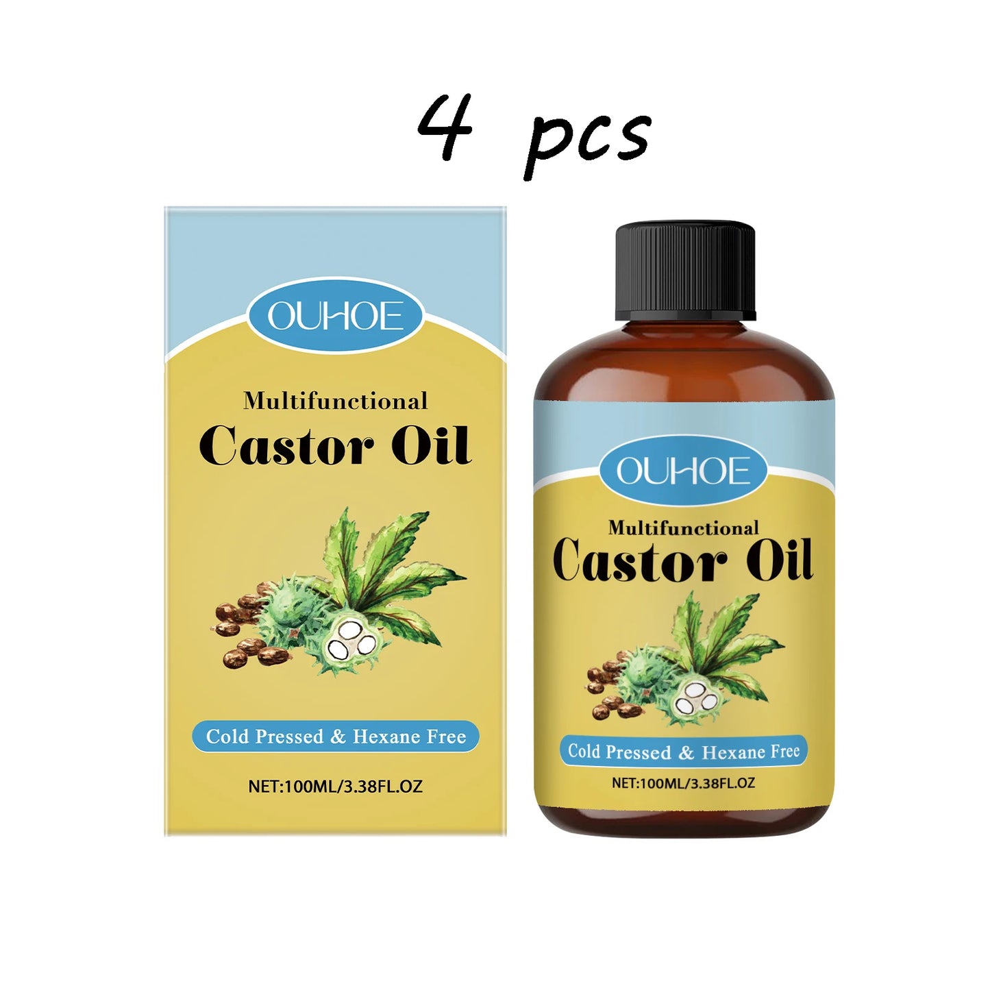 Ouhoe Castor Oil Nourishing Hair Growth And Skin Care