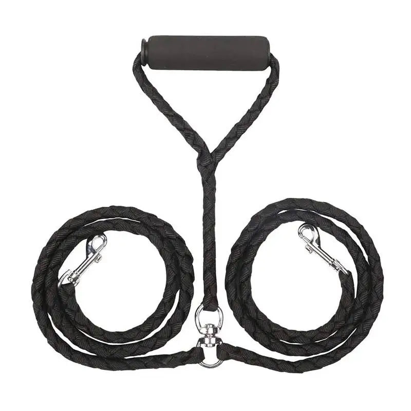 1.4m Pet Double Leash 2 Way Couplers Dog Rope Elastic Extended Outdoor Training