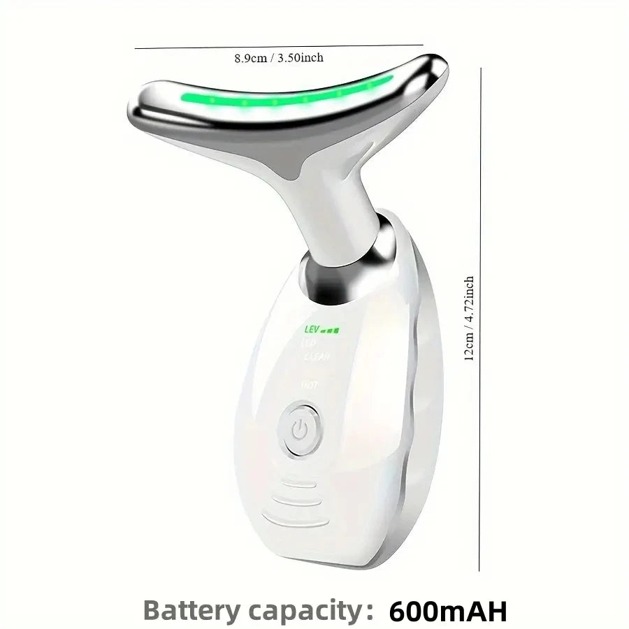 7LED Color Vibrating Neck Device Beauty Gift for Face and Skin Rejuvenation