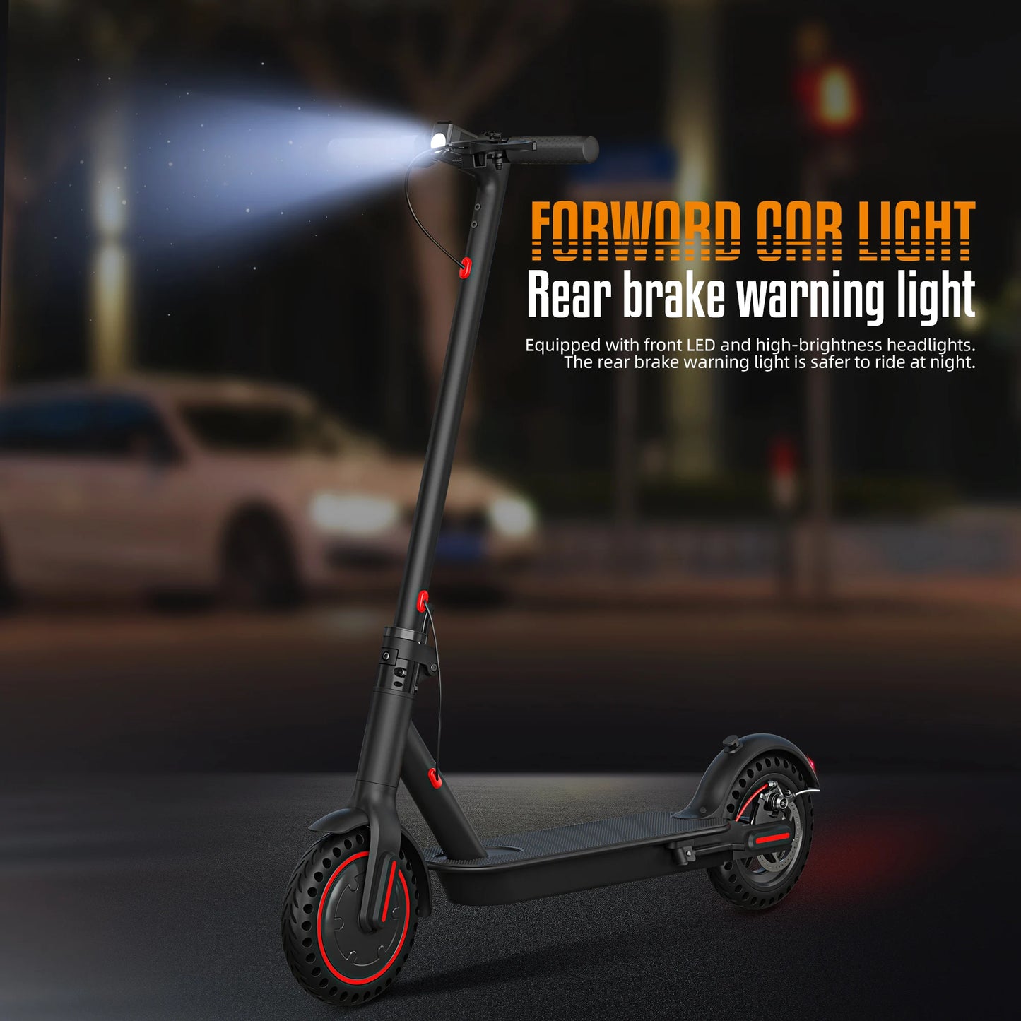 350W Foldable Electric Scooter for Adults Teens Explosion-proof Tires Dual Brake Lightweight APP