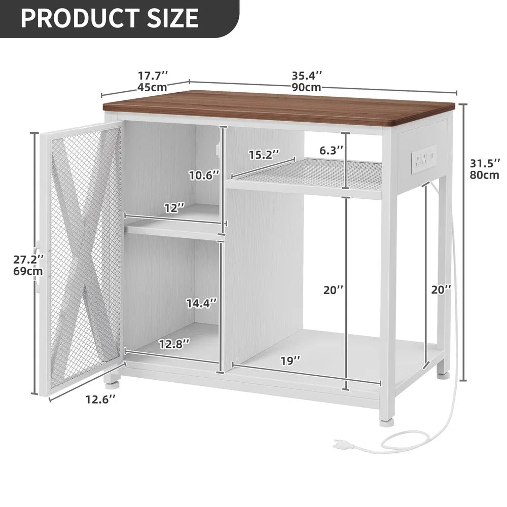 White Metal Fish Tank Stand 40 50 Gallon 3 Tier Storage