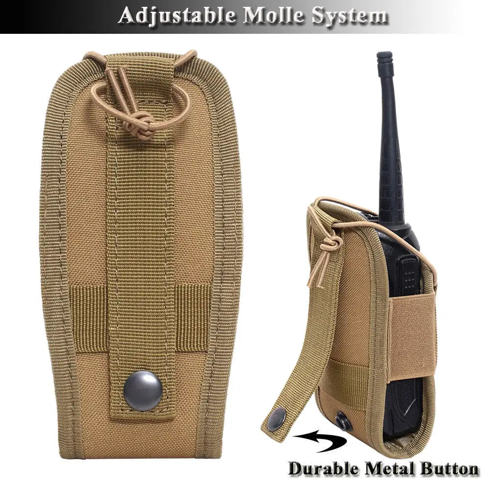 Molle Radio Pouch EDC Outdoor Camping Hiking Hunting Magazine Pouch Walkie Talkie Case Holder Waist Bags Interphone Storage Bag