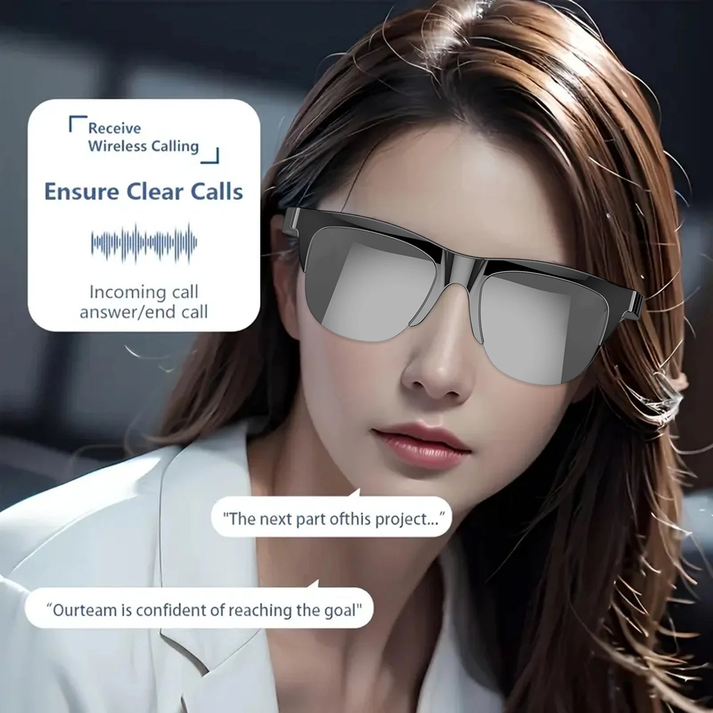 2025 Smart Glasses Unisex Blue Light Blocking Music Playback