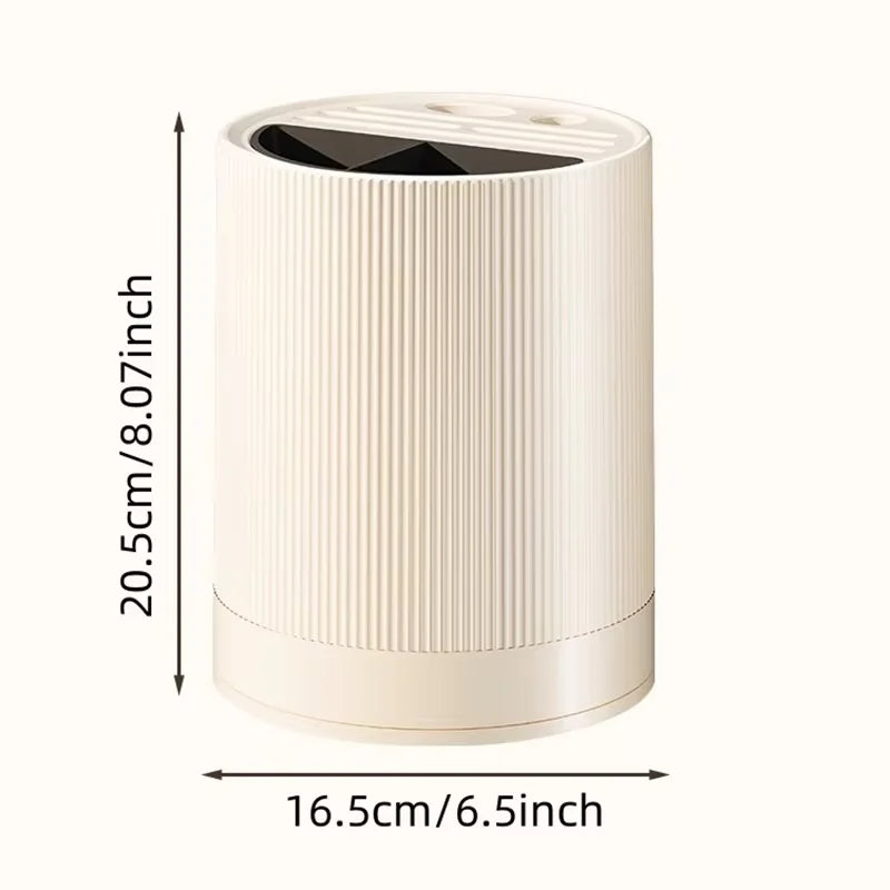 360 Degree Rotate Utensil Holder With Drainage Countertop