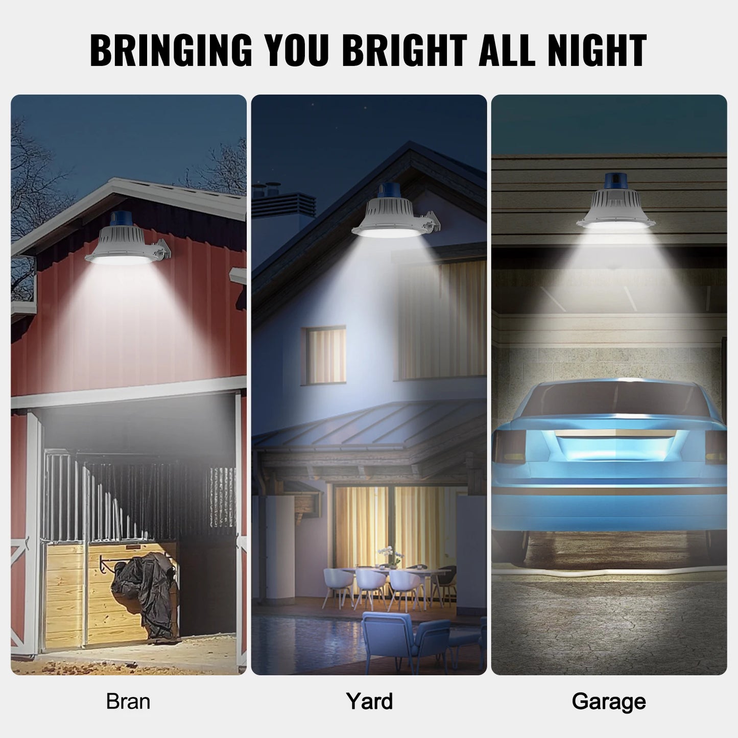 VEVOR LED Barn Light 50W 5500LM 6000K Daylight Flood Light