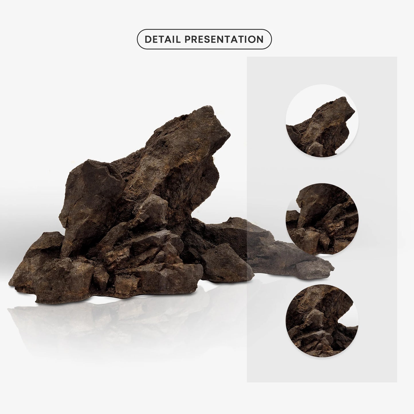 FZONE Resin Manten Stone And Driftwood Aquarium Hardscape