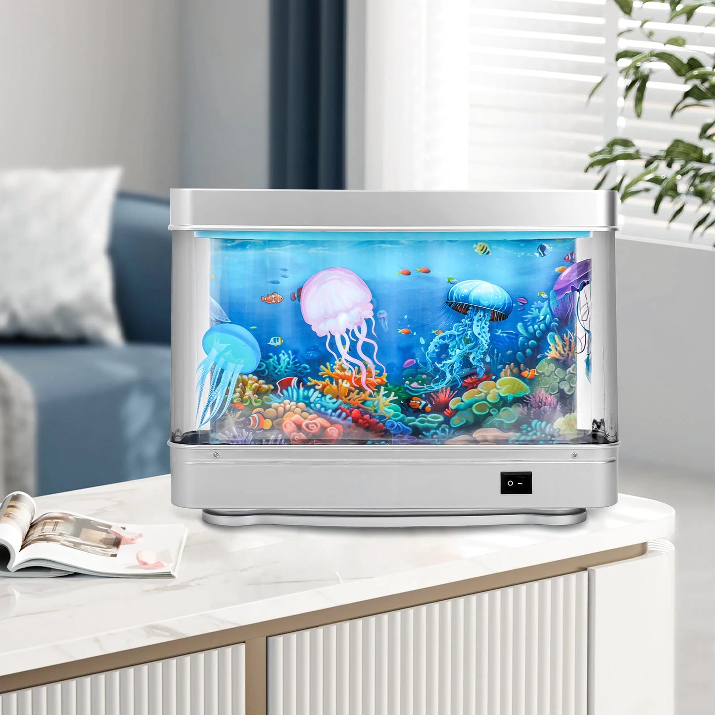 Artificial Aquarium Moving Pictures Of Fish In Tank Lamp