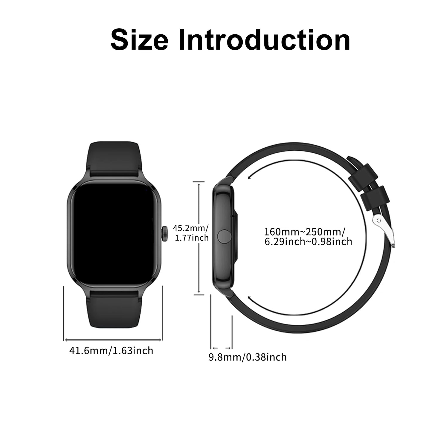 2025 Smart Watch Wireless Dialing Multiple Sport Modes Various App Notifications Perfect Gift for Holidays iPhone Android