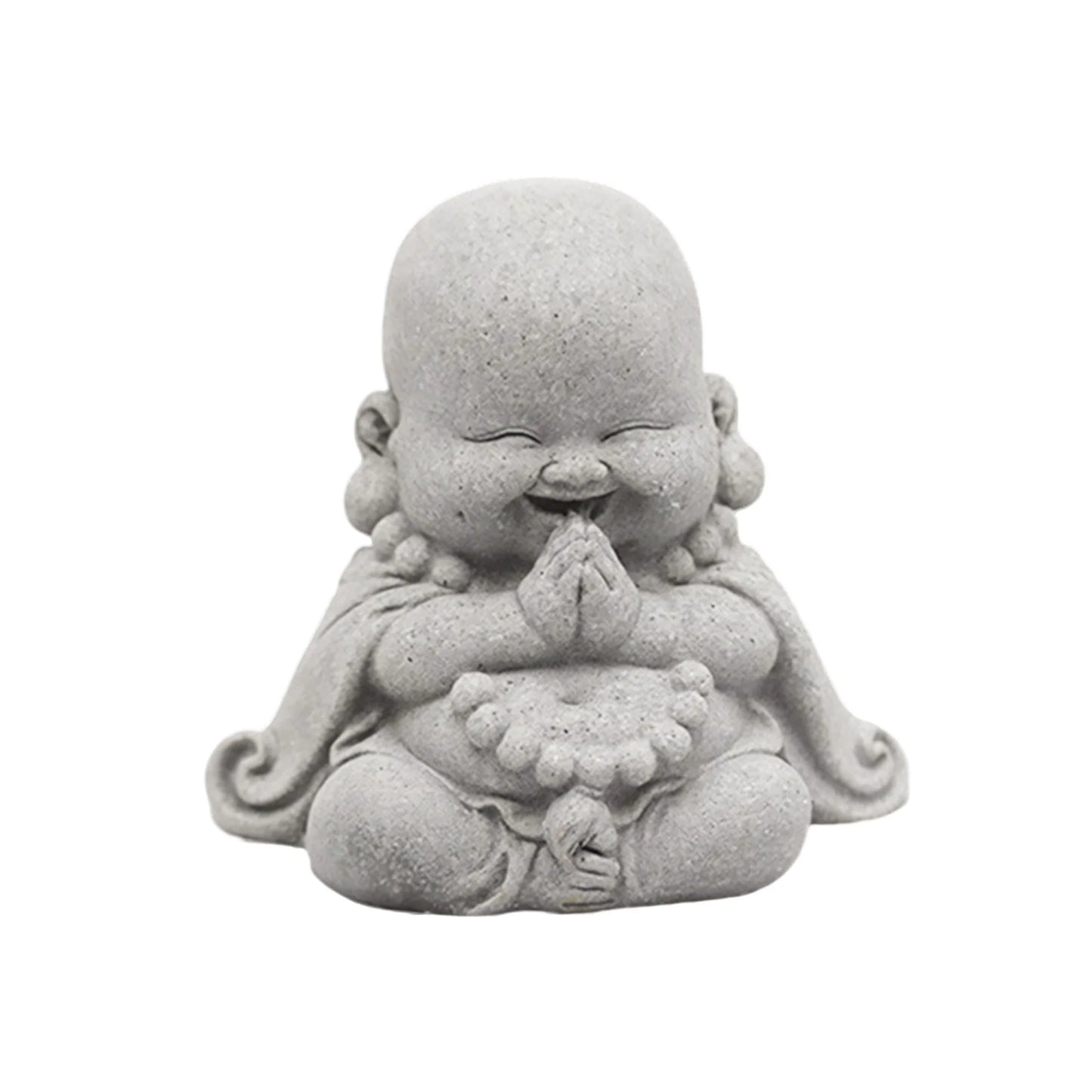 Mini Buddha Fish Tank Ornament Resin Sandstone Style Statue
