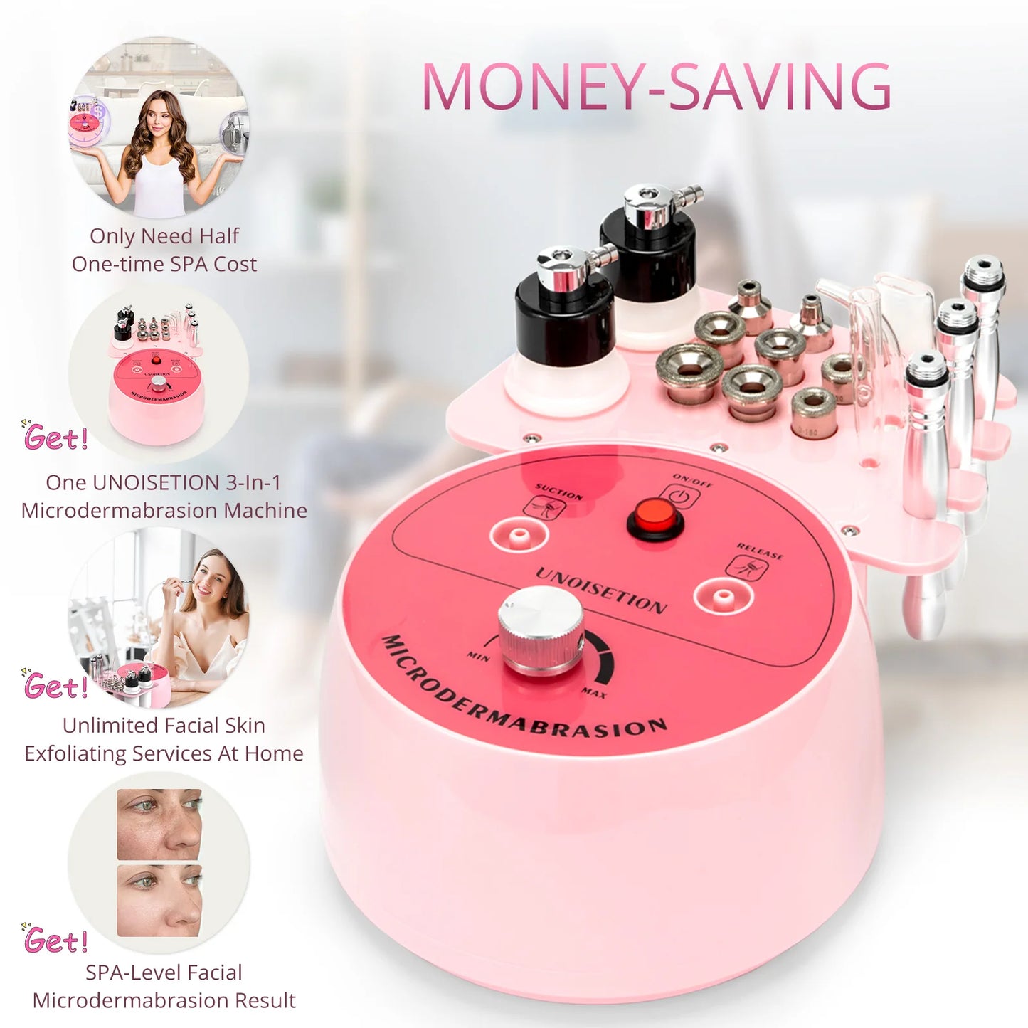 Diamond Facial Peeling Machine Home Use Professional Microdermabrasion Nano Water Spray Exfoliation Beauty Machine