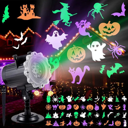 Halloween Projection Lights Outdoor 12 Slides Ghost Pumpkin
