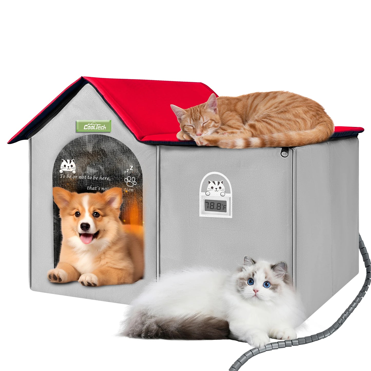 Smart Pet AC House - Auto Climate Control Cabin for Dogs Cats | Energy Efficient Quiet,Scratch-Proof Design
