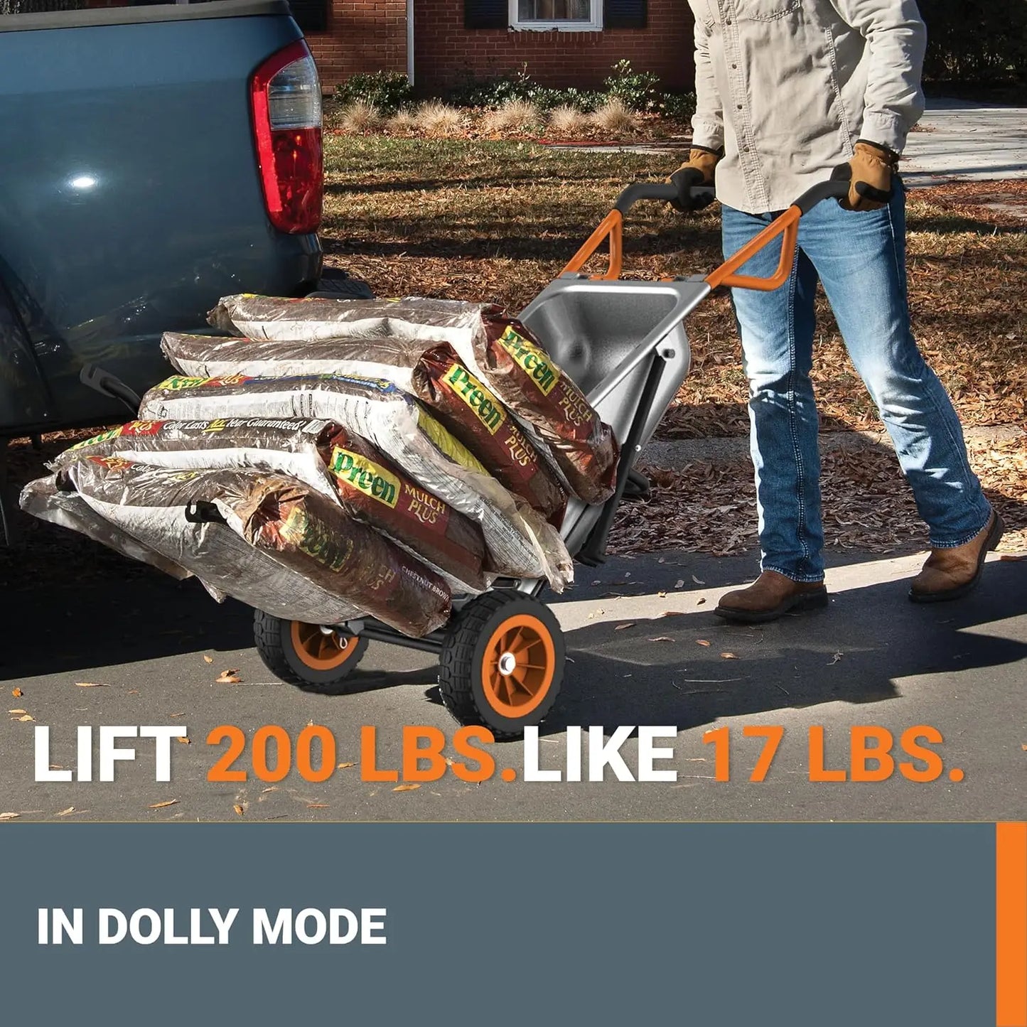 8 In 1 Aerocart Garden Cart Wheelbarrow Heavy Duty Dolly