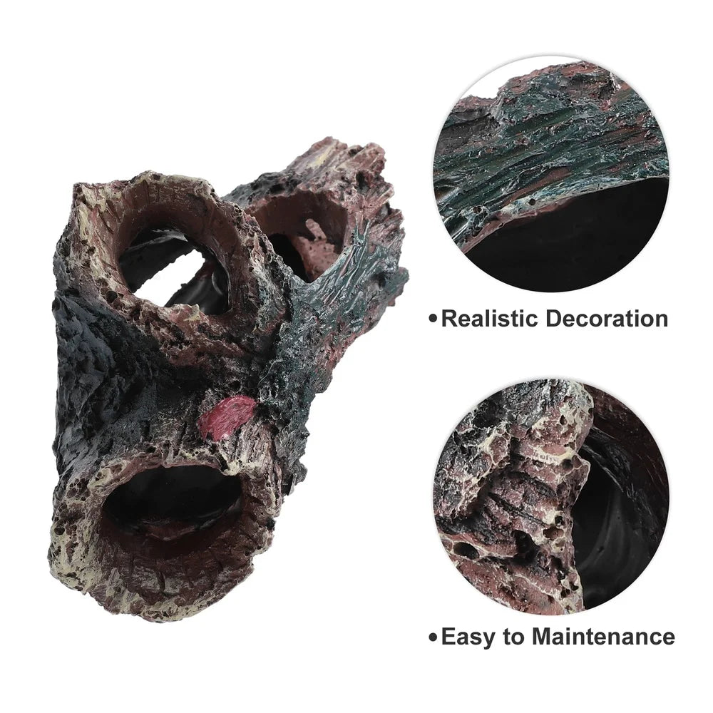 Aquarium Hollow Tree Trunk Ornament Resin Decoration