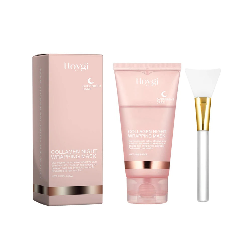 75g Collagen Peel Off Mask With Brush Pore Shrinking Blackhead Removal Oil Control Skin Rejuvenation Moisturizing Skin Care