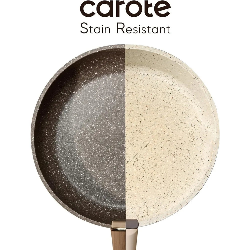 Carote 17 Piece Nonstick Pots and Pans Removable Handles