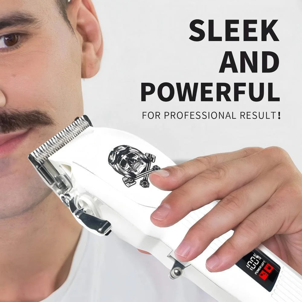 LARGNER Hair Clippers Men, Beard Trimmer Professional Cordless Electric Shaver Machine 6000RPM Grooming Haircut Kit