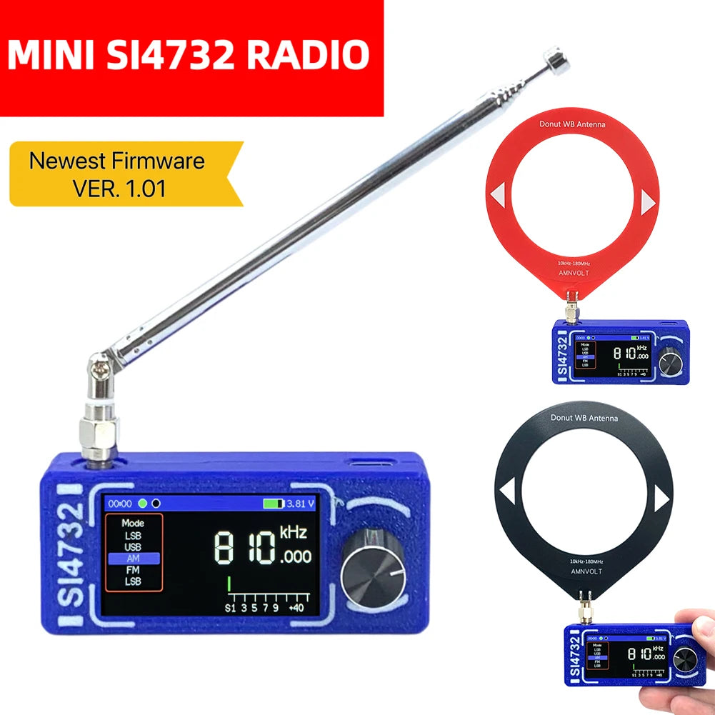 AMNVOLT Mini Pro DSP Radio Si4732 Pocket Receiver Full Band