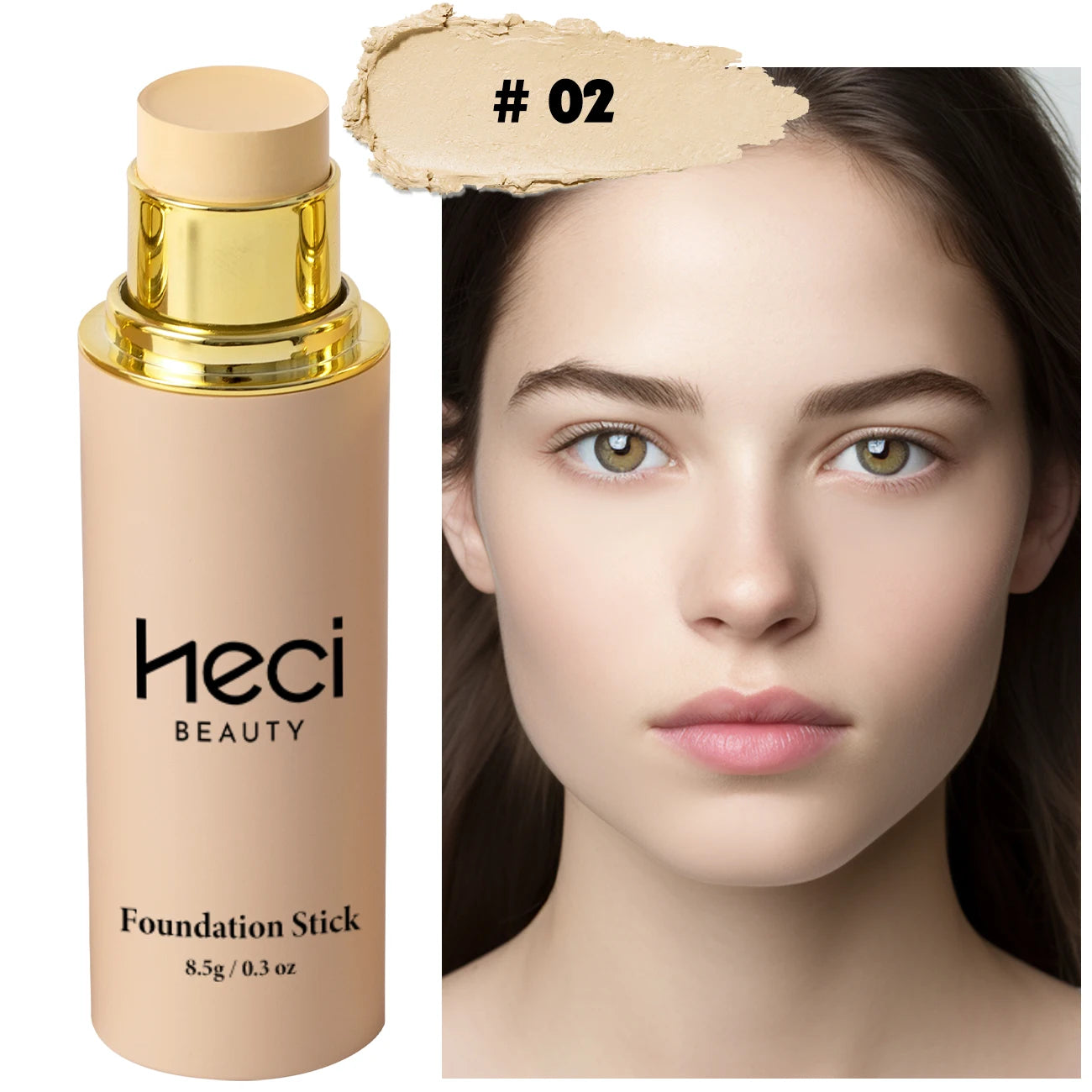 Foundation Stick, Photo Ready Face Makeup for All Skin Types, Longwear Full Coverage with Creamy Finish, Lightweight Formula
