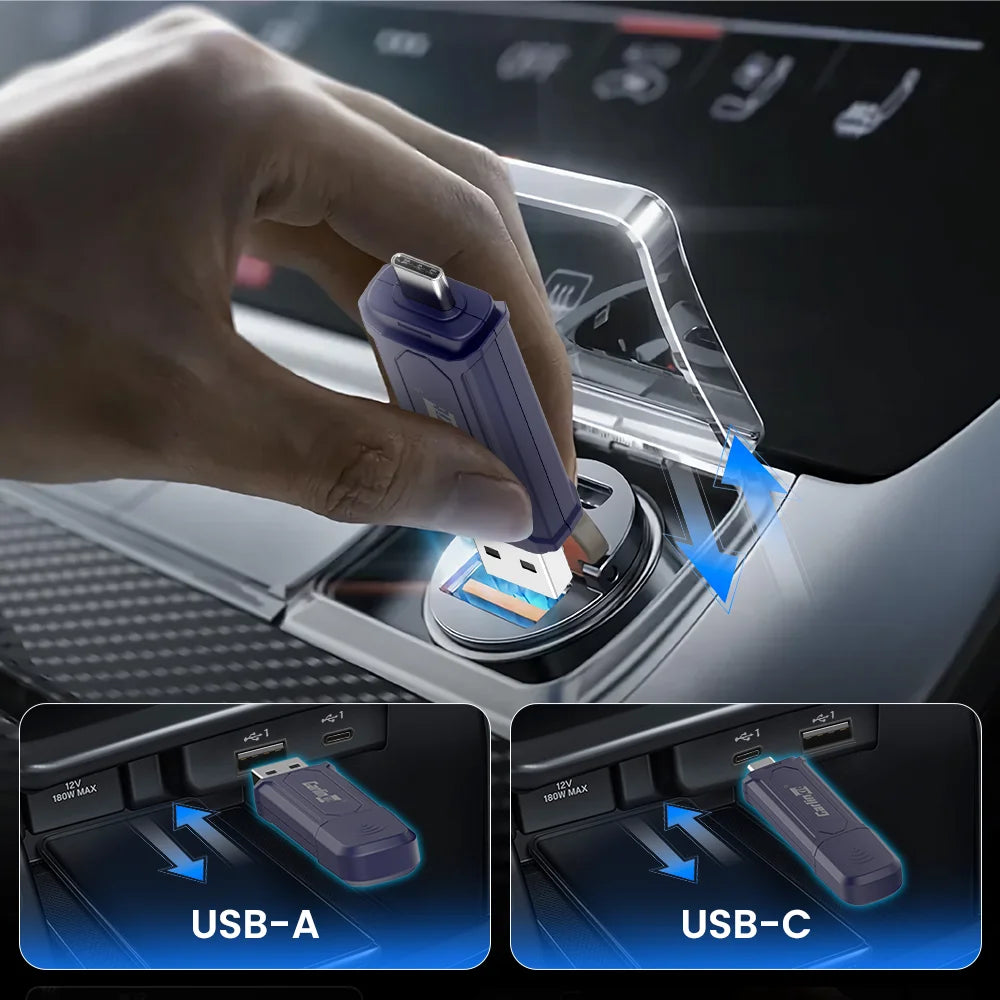Carlinkit Mini 5 Pro Wireless Carplay Android auto Adapter for Car Intelligent Systems Upgrade Ble Wifi Seamless Connection