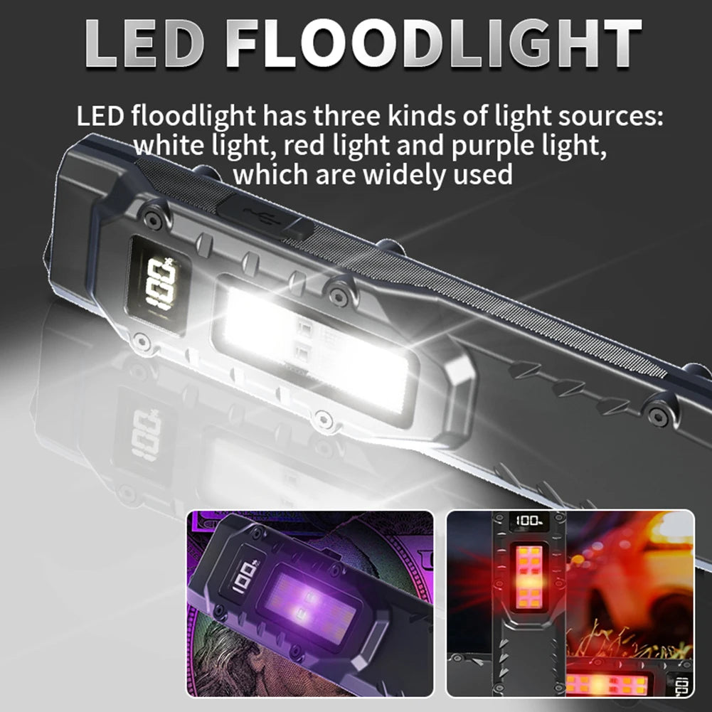 LED Super Bright Flashlight with Pen Clip Mini Camping Light 1200LM Outdoor Emergency Light 1000mAh for Camping Fishing Walking
