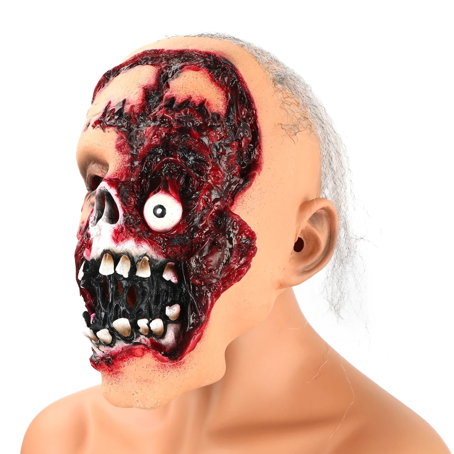 Creepy Old Man Halloween Mask Realistic Latex Scary Face