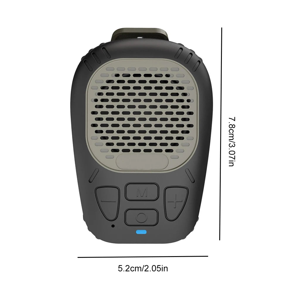 Wearable Bluetooth Speaker With Mic Clip Up To 30 Hours