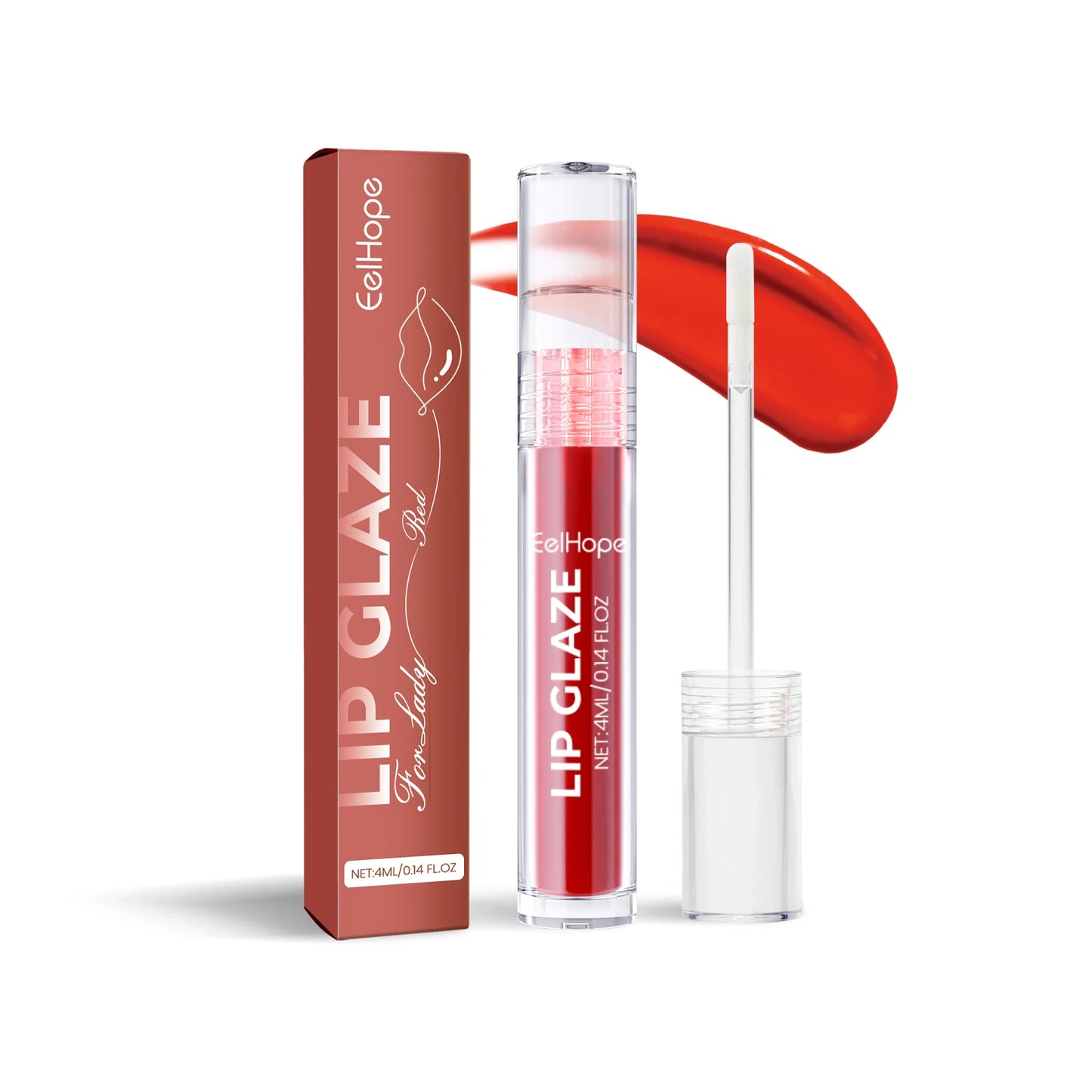 4PCS Lip Gloss Deep Moisturizing, Vivid Color, Long-lasting Color, Moisturizing Lip Gloss, Holiday Gift