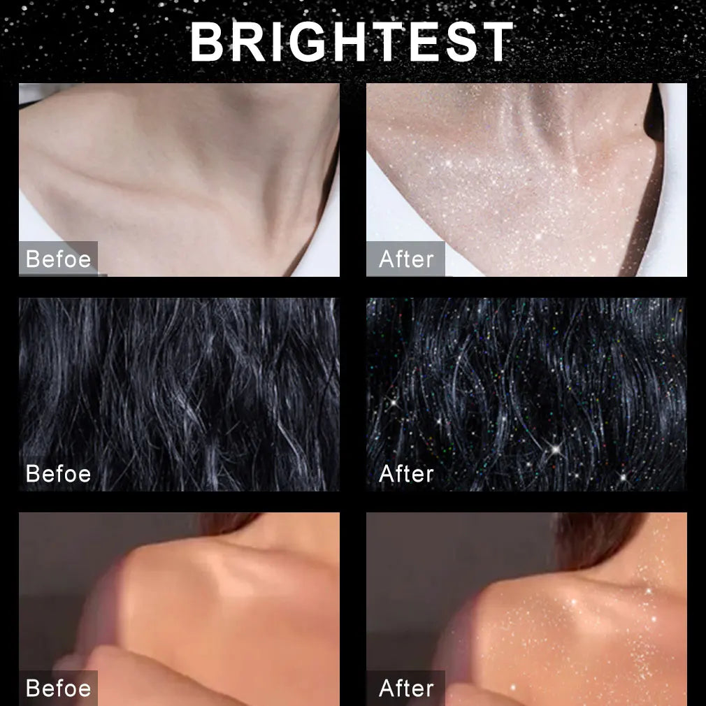 2 Pack Quick Dry Glitter Spray Kit For Hair And Body Gloss