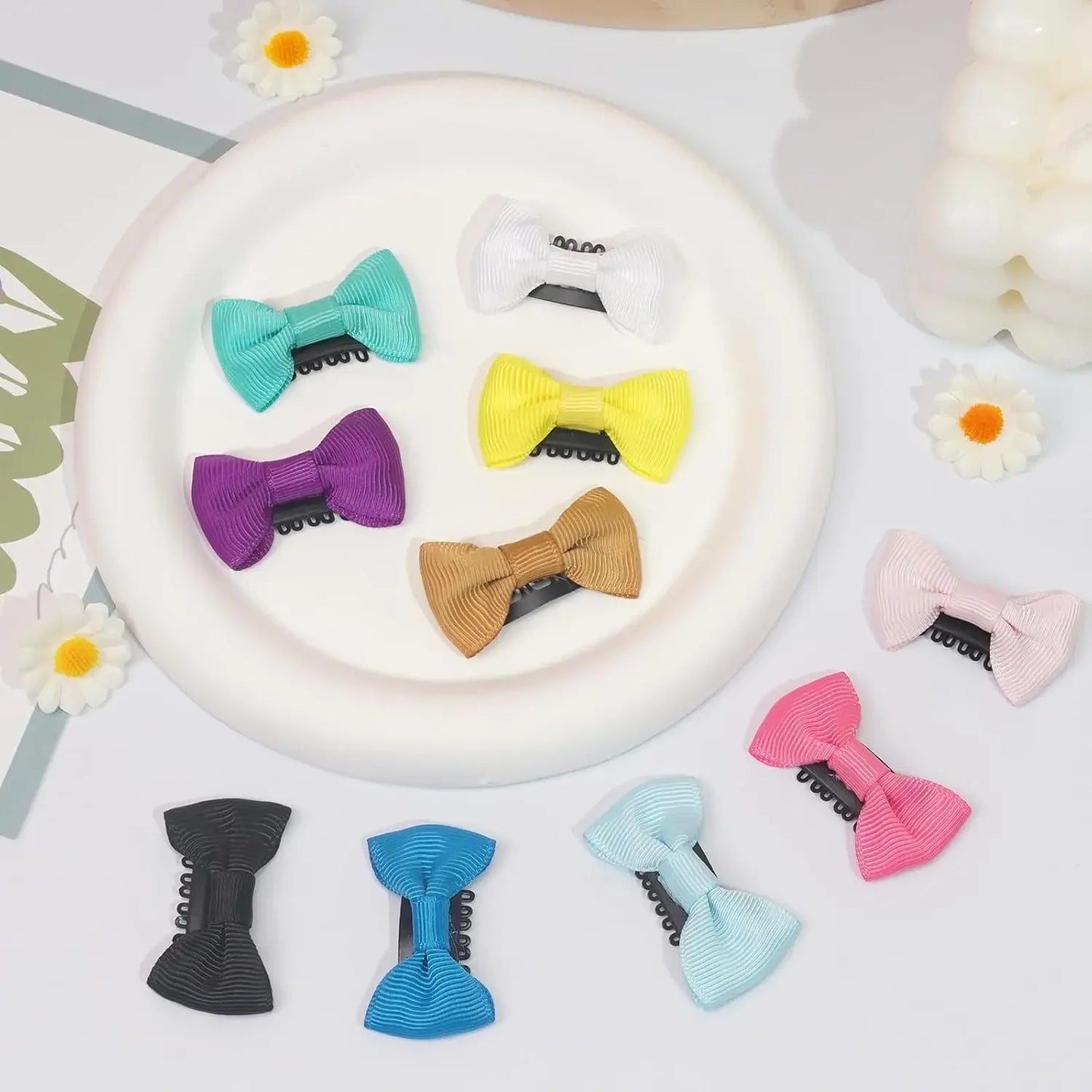 20/40PCS Baby Girls Fine Hair Clips 1.75Inch Grosgrain Ribbon Hair Bows Snap Hair Clips Barrettes Handmade Hair Accessories